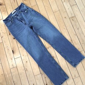 High rise straight leg regular length jean